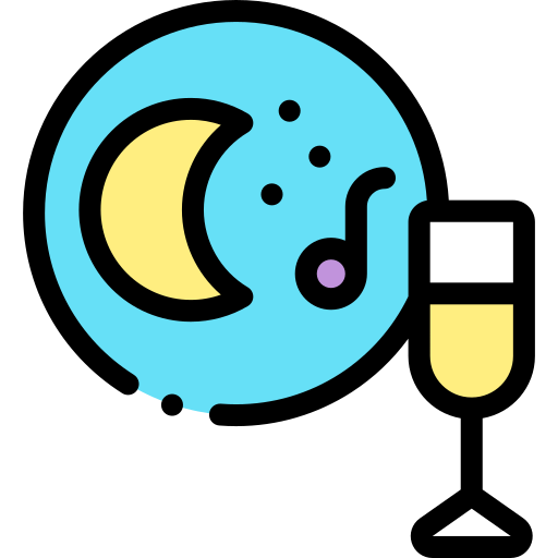 Safe nightlife transportation service icon.